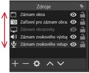 Pozici zobrazení zroje jednoduše změníte jeho posunutím na vyšší pozici
