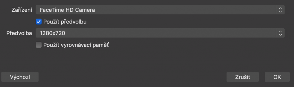 Nastavte si kameru, kterou chcete při livestreamu používat